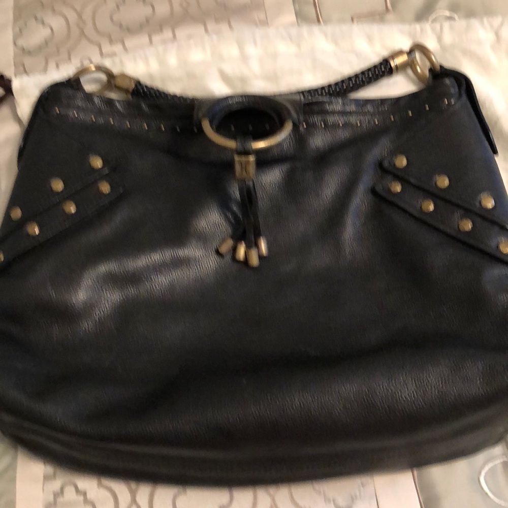 Cole Haan Collection black leather handbag
